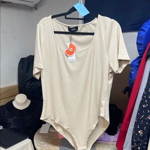 Cider Women's Cream Bodysuit Top